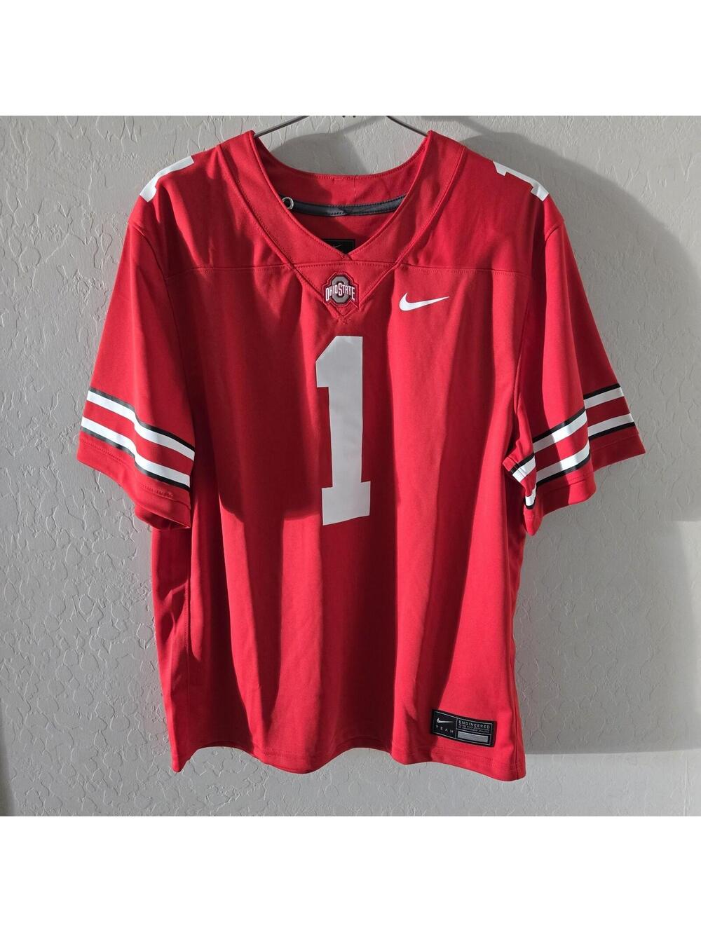 Ohio State Buckeyes Youth #1 Red Replica Football Jersey XL NWT